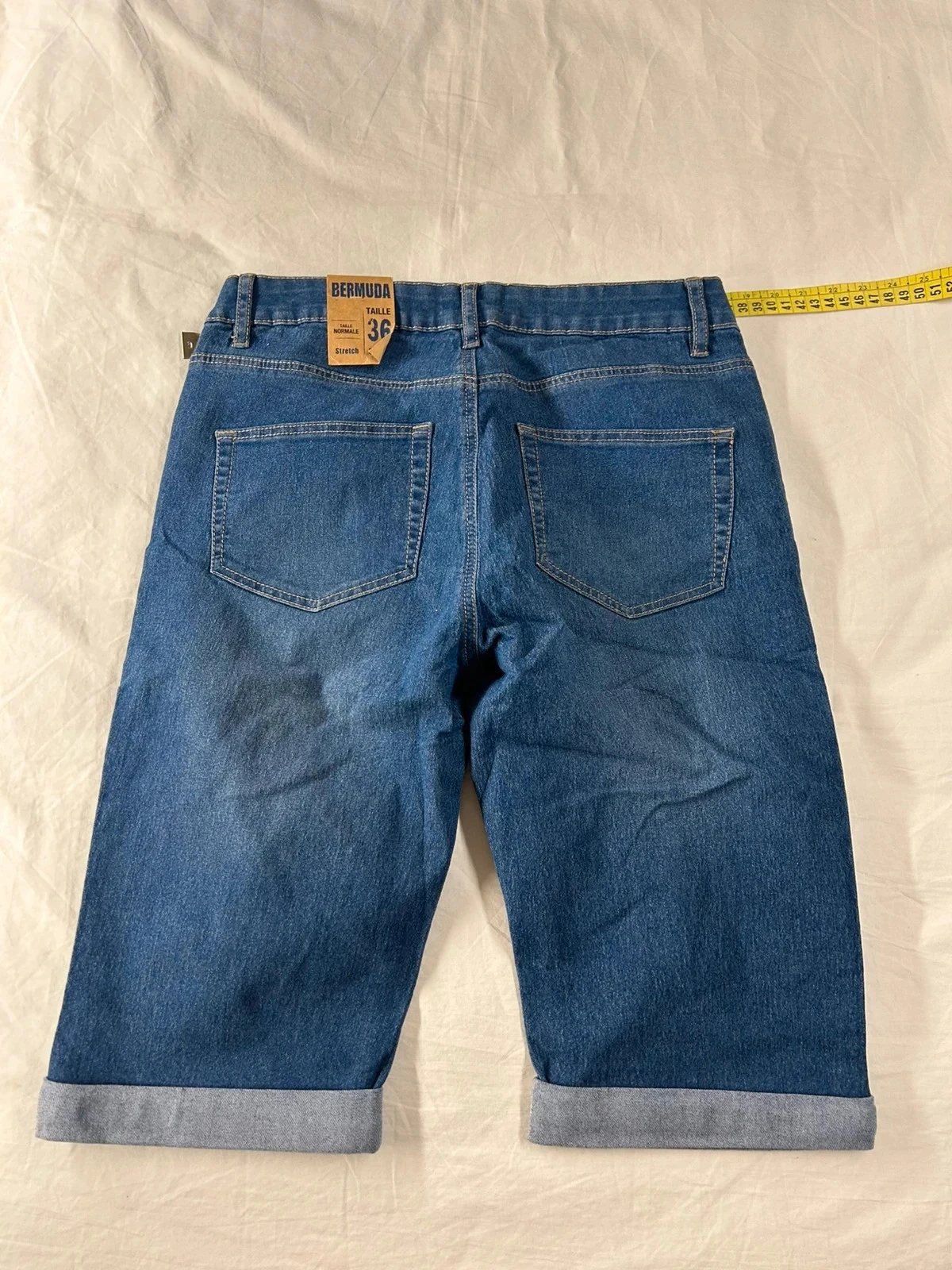 Gémo marineblauwe denim short bermuda voor dames maat 36 – photo 9